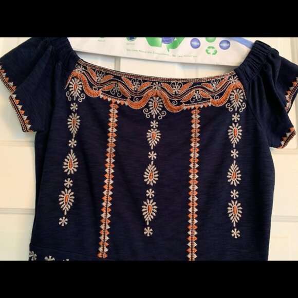 Tory Burch navy embroidered dress size XS - Picture 4 of 9